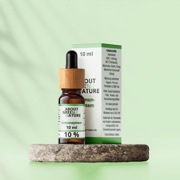 Immunsystem CBD Öl mit 10% neben der Verpackung zum kaufen